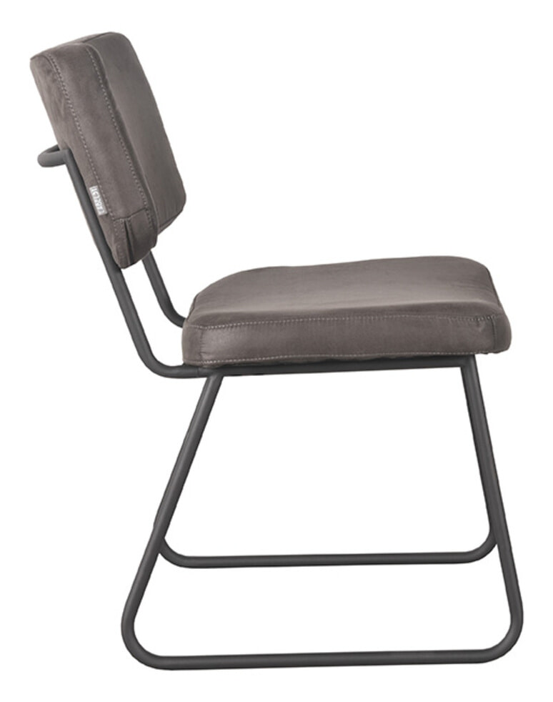 LABEL51 Eetkamerstoel 'Noah' Micro Suede, kleur Antraciet