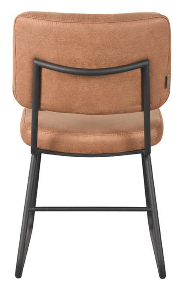LABEL51 Eetkamerstoel 'Noah' Micro Suede, kleur Cognac