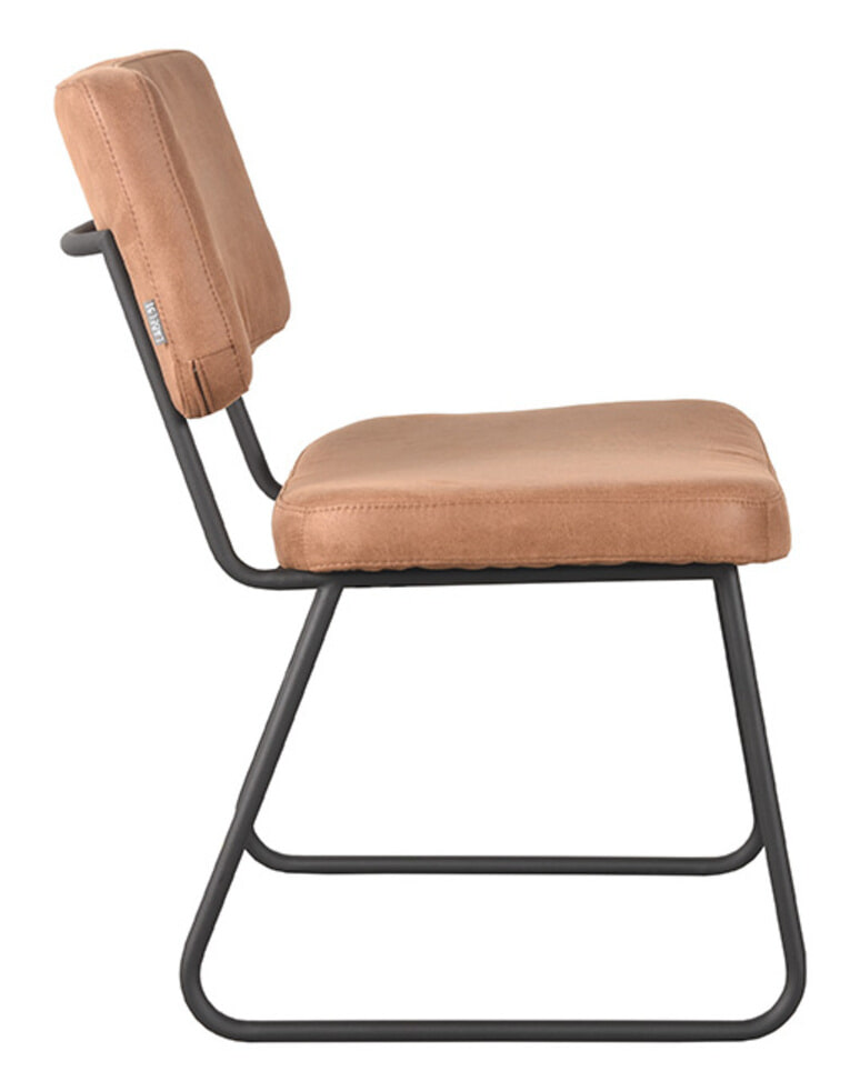 LABEL51 Eetkamerstoel 'Noah' Micro Suede, kleur Cognac