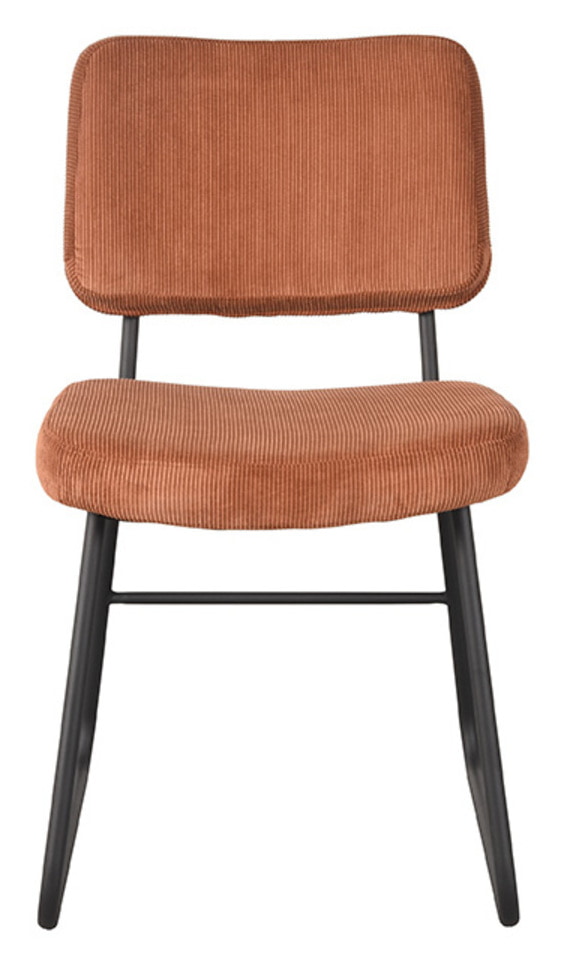 LABEL51 Eetkamerstoel 'Noah' Rib, kleur Roest