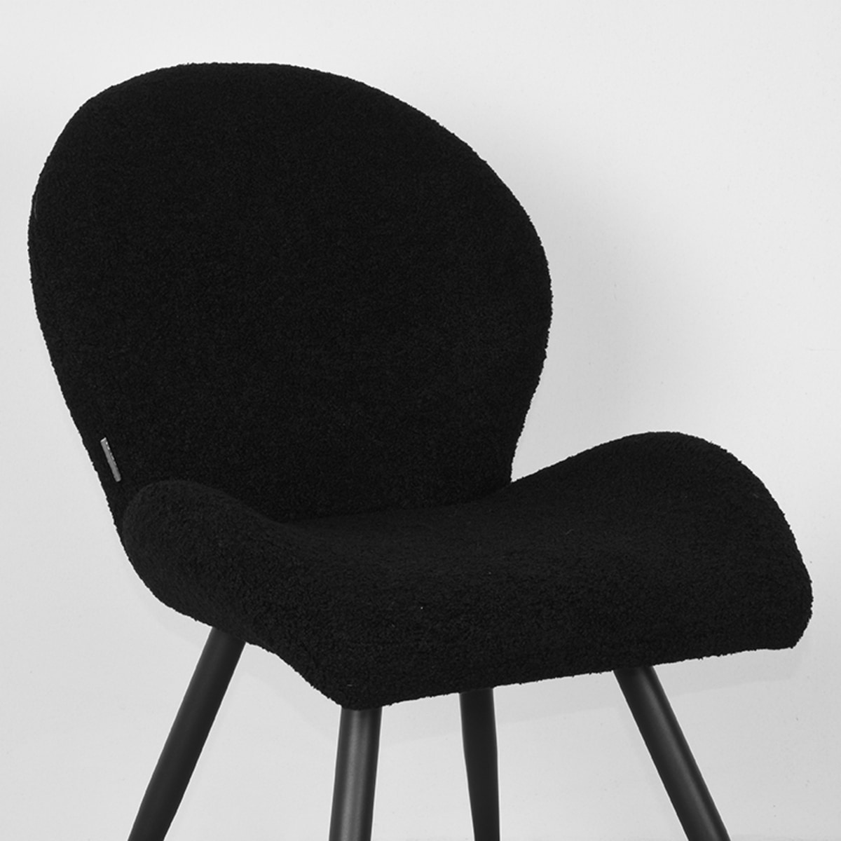 LABEL51 Eetkamerstoel 'Sky' Teddy, kleur Zwart