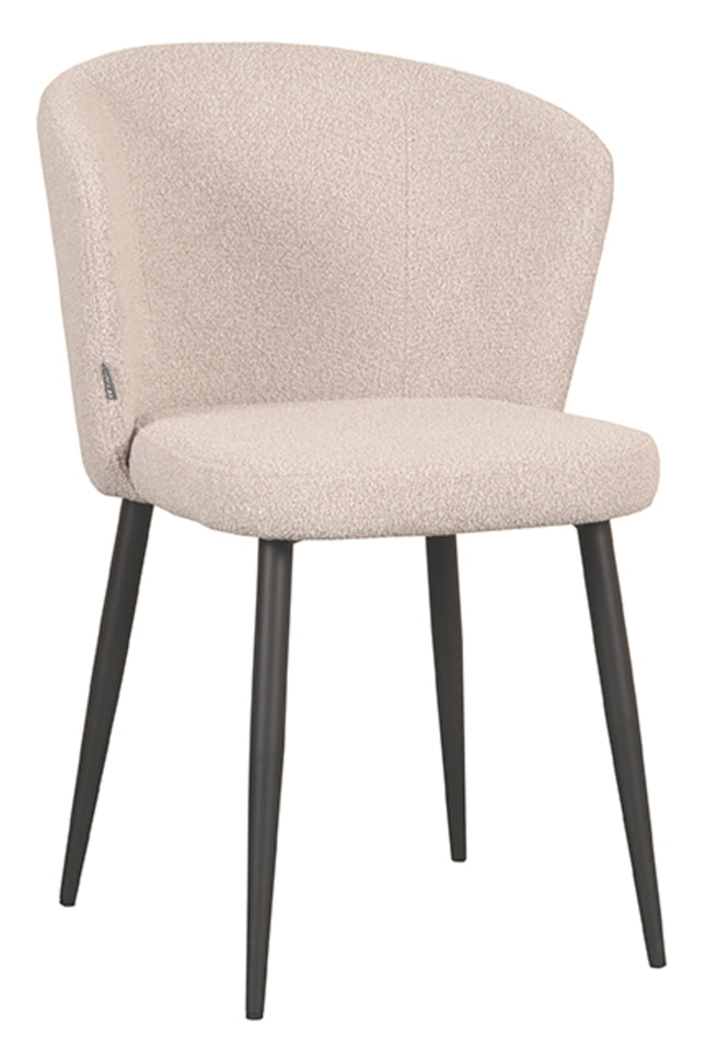 LABEL51 Eetkamerstoel 'Wave' Bouclé, kleur Naturel