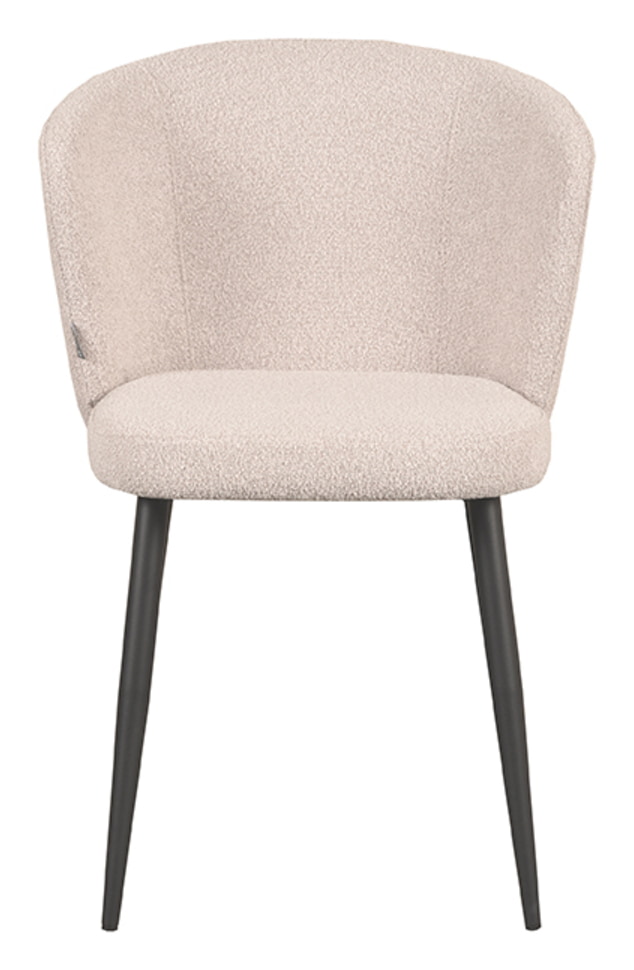 LABEL51 Eetkamerstoel 'Wave' Bouclé, kleur Naturel