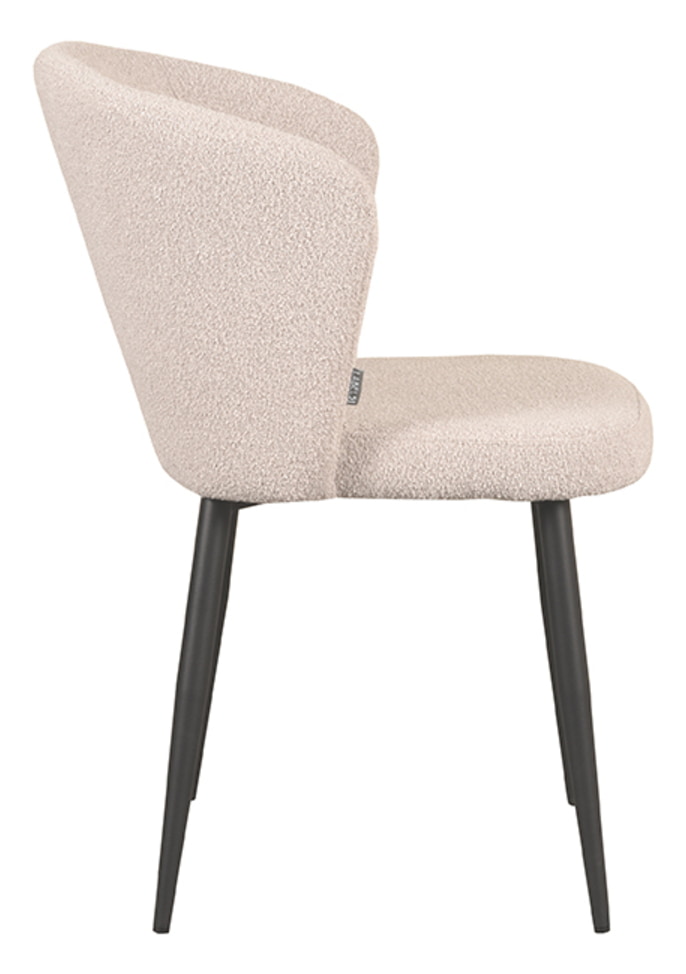 LABEL51 Eetkamerstoel 'Wave' Bouclé, kleur Naturel