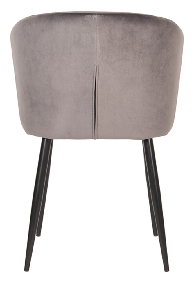 LABEL51 Eetkamerstoel 'Wave' Velvet, kleur Grijs