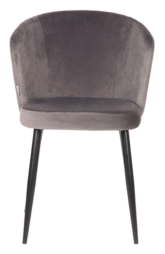 LABEL51 Eetkamerstoel 'Wave' Velvet, kleur Grijs