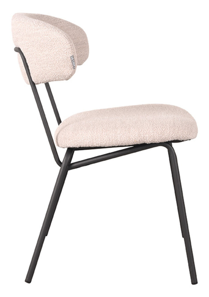 LABEL51 Eetkamerstoel 'Zack' Bouclé, kleur Naturel