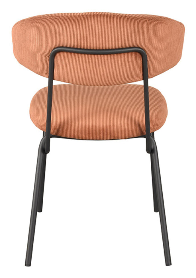 LABEL51 Eetkamerstoel 'Zack' Rib, kleur Roest