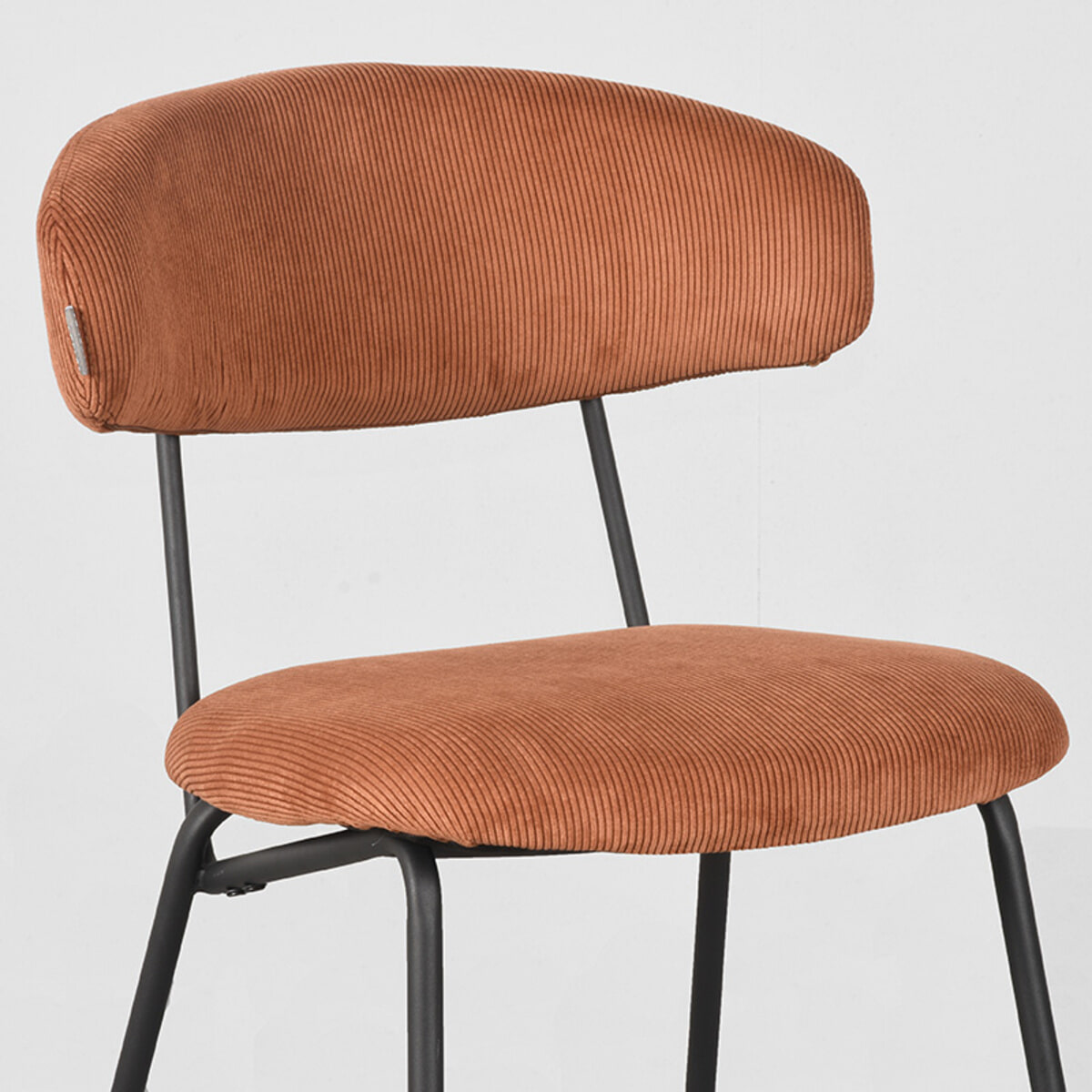 LABEL51 Eetkamerstoel 'Zack' Rib, kleur Roest