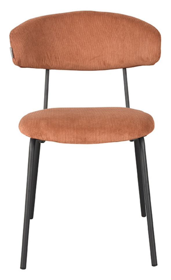 LABEL51 Eetkamerstoel 'Zack' Rib, kleur Roest
