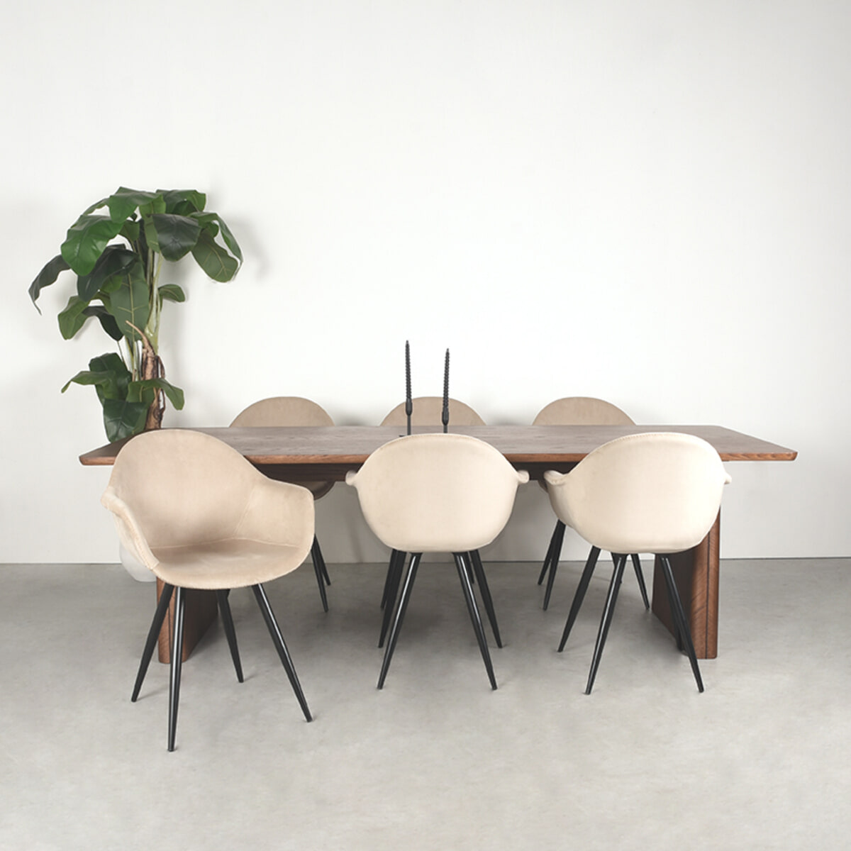 LABEL51 Eettafel 'Jule' Walnoot Eiken, 210 x 100cm