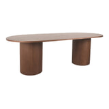 LABEL51 Ovale Eettafel 'Oliva' Walnoot Eiken, 240 x 120cm
