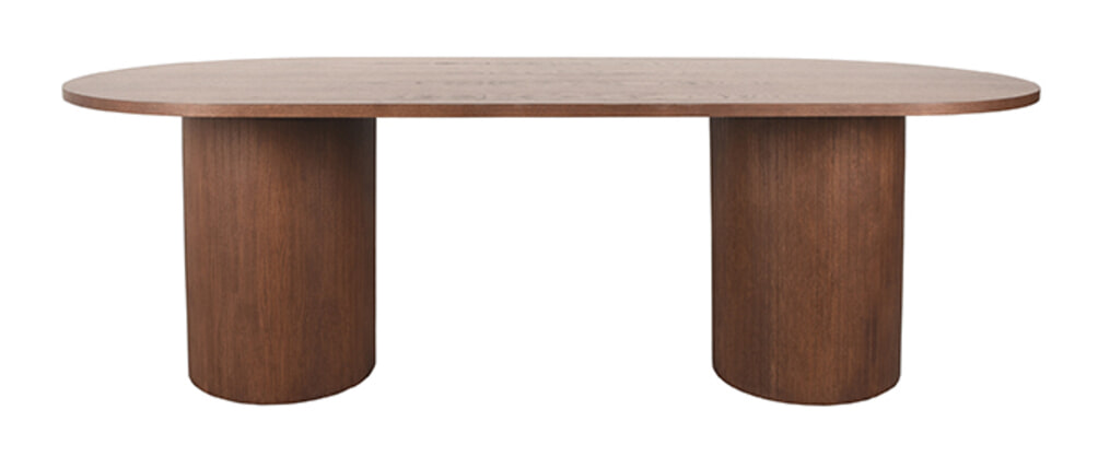 LABEL51 Ovale Eettafel 'Oliva' Walnoot Eiken, 240 x 120cm