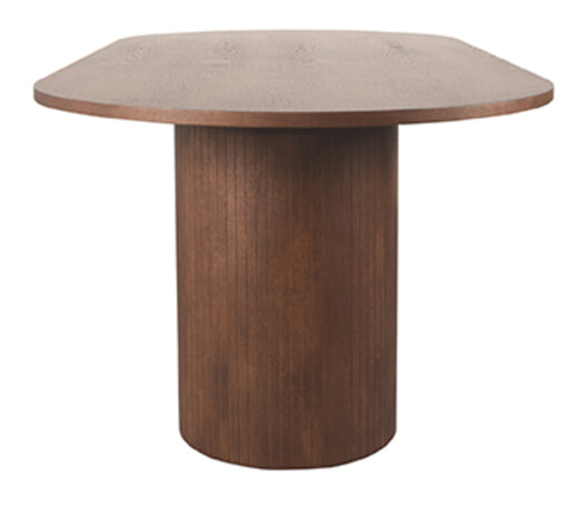 LABEL51 Ovale Eettafel 'Oliva' Walnoot Eiken, 240 x 120cm