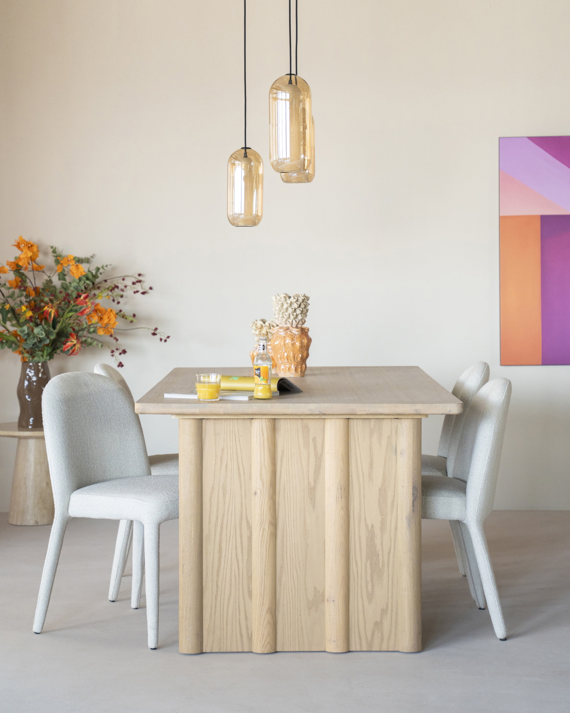 Eleonora Eettafel 'Jake' Eiken, 300 x 100cm, kleur Naturel