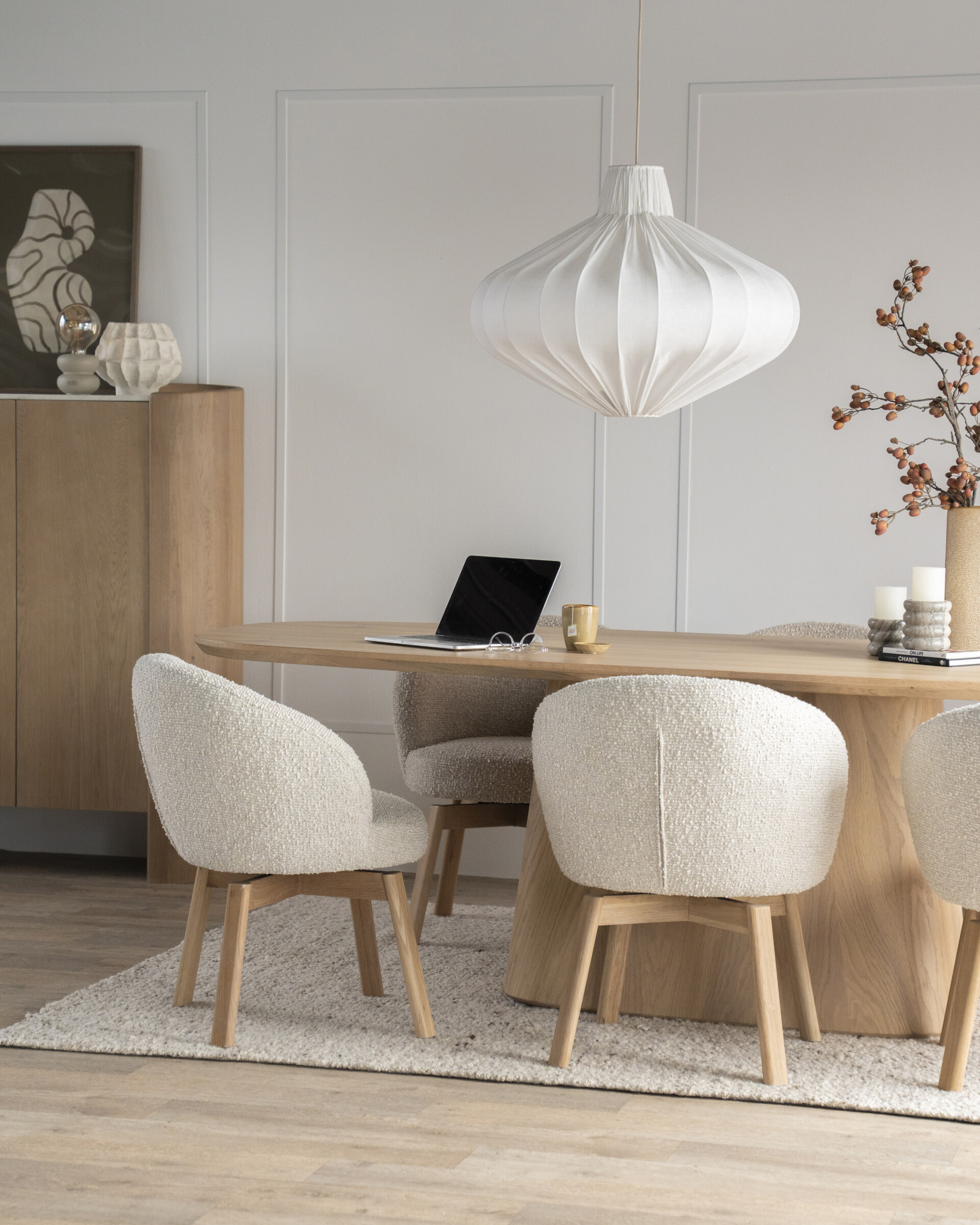 Eleonora Deens Ovale Eettafel 'Nola' Eikenhout, 250 x 110cm