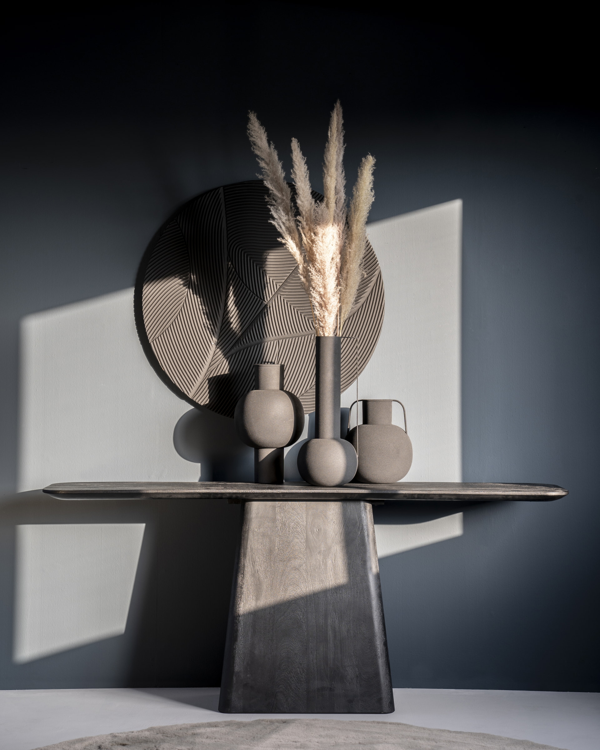 Eleonora Sidetable 'Aron' Mangohout, 180cm, kleur Zwart