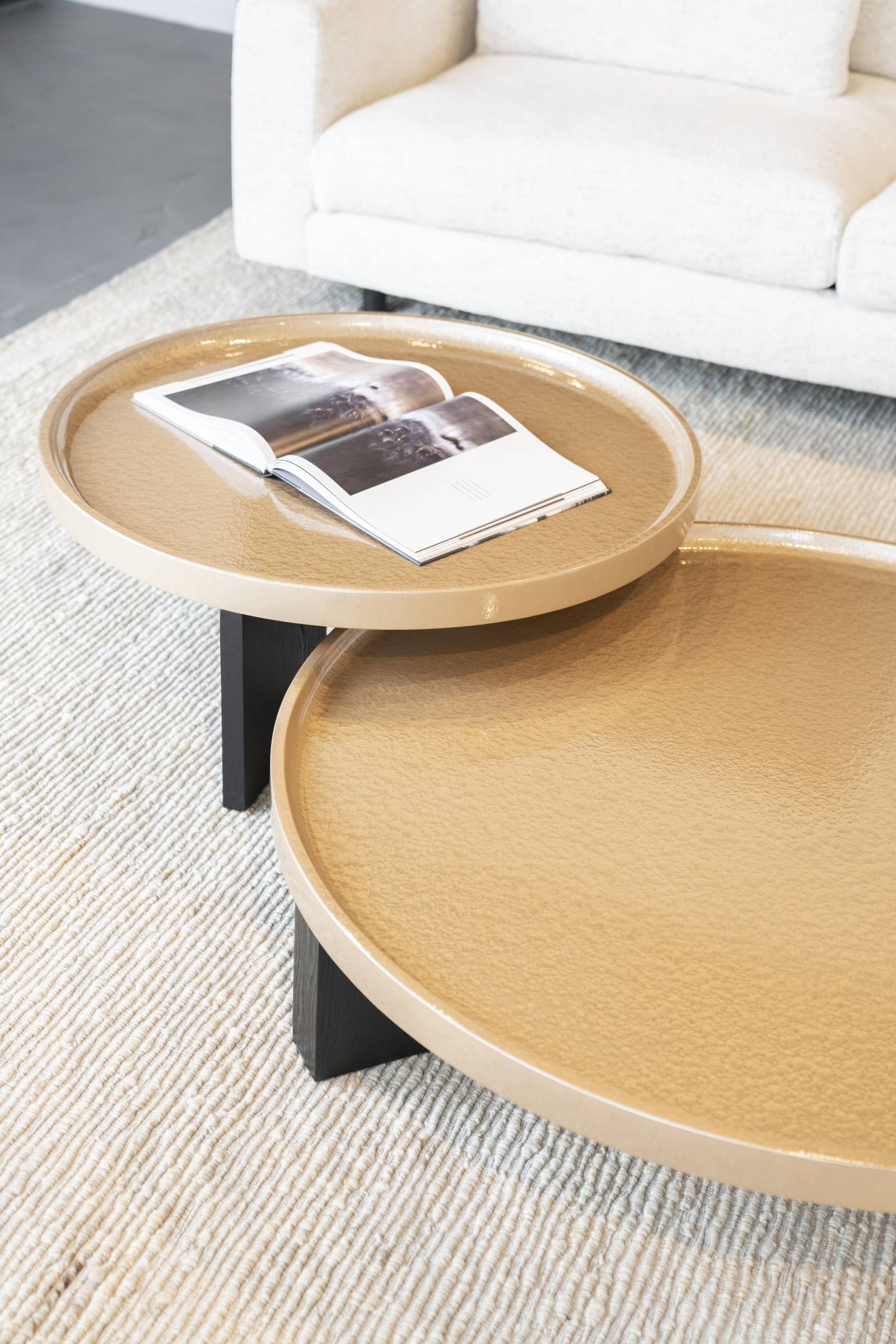 Eleonora Ronde Salontafel 'Mayson' 120cm, kleur Beige