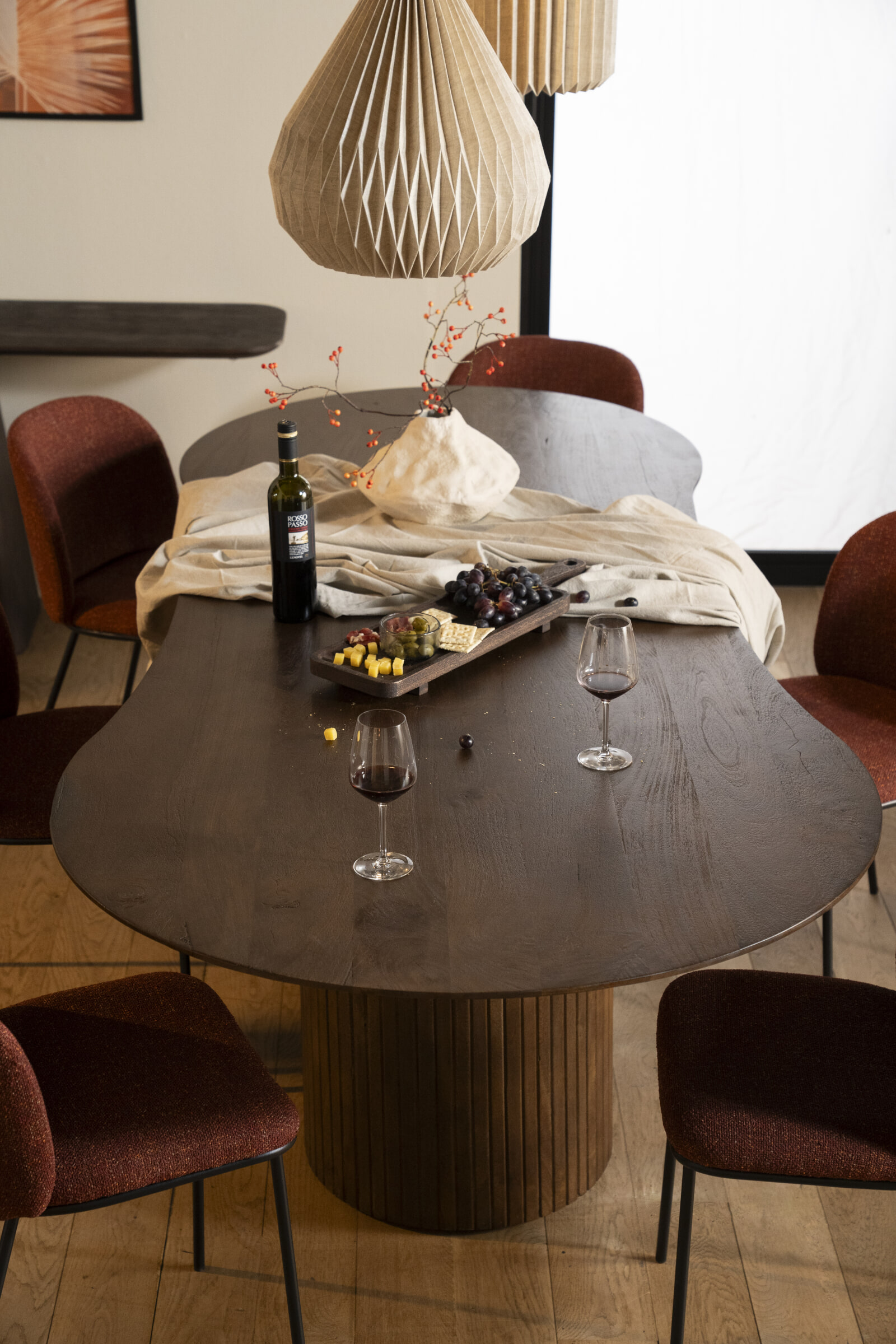 Eleonora Organische Eettafel 'Jordy' Mangohout, 200 x 110cm