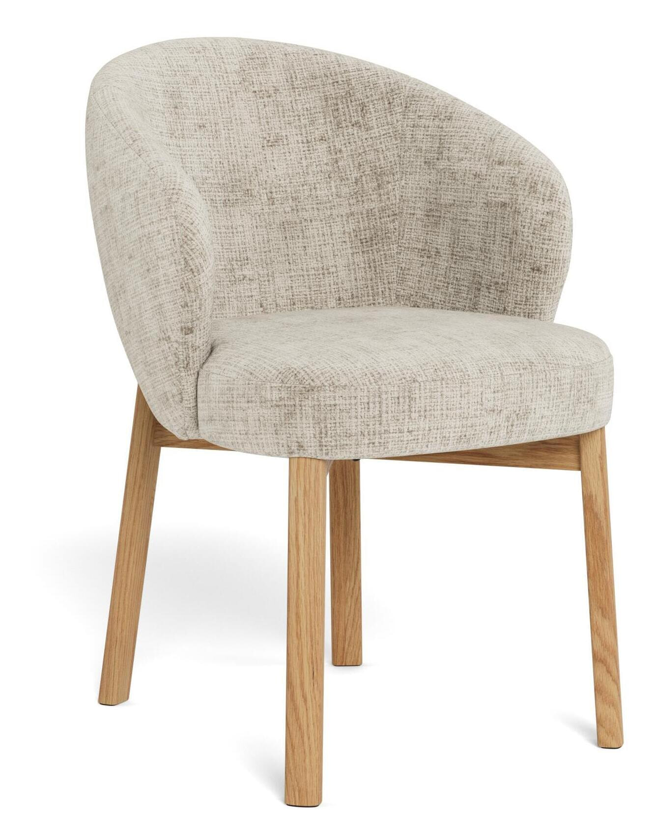 Bendt Eetkamerstoel Zenas - Beige / Naturel eiken