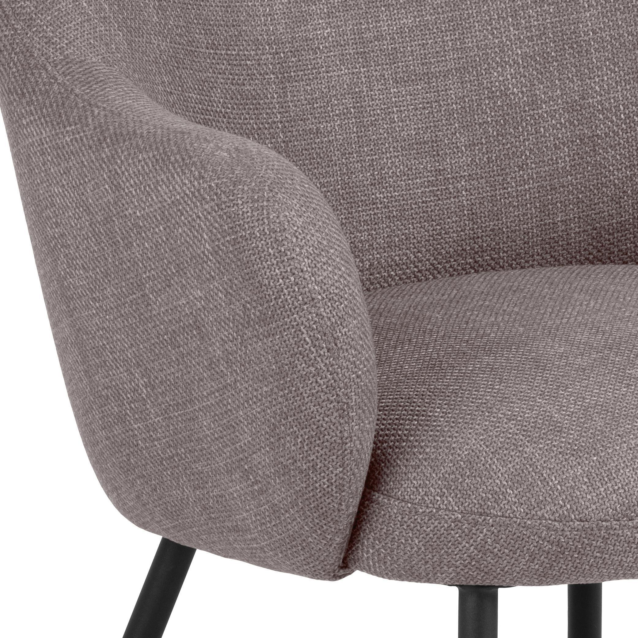 Bendt Fauteuil 'Jacquilyn' Structuurstof, kleur Grijs/Bruin