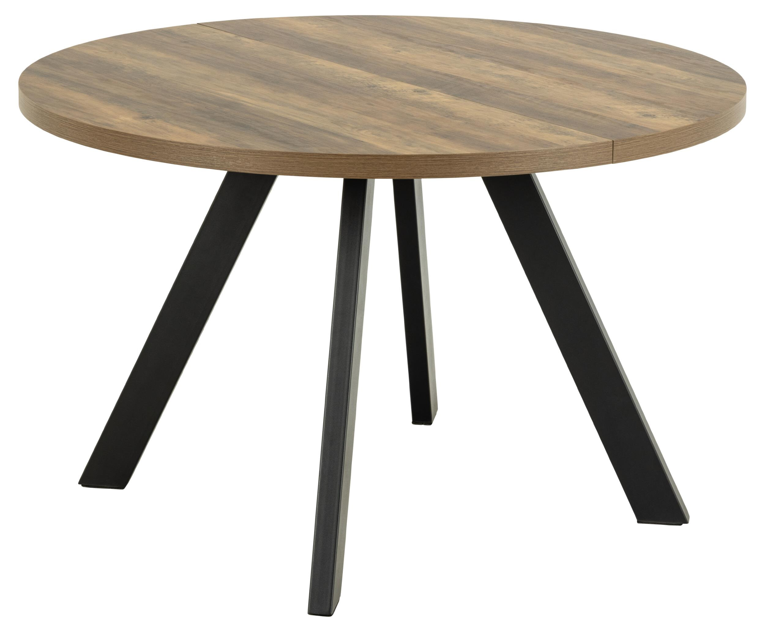 Sohome Uitschuifbare Ronde/Ovale Eettafel 'Lias' Eikenlook, 120-210 x 75cm
