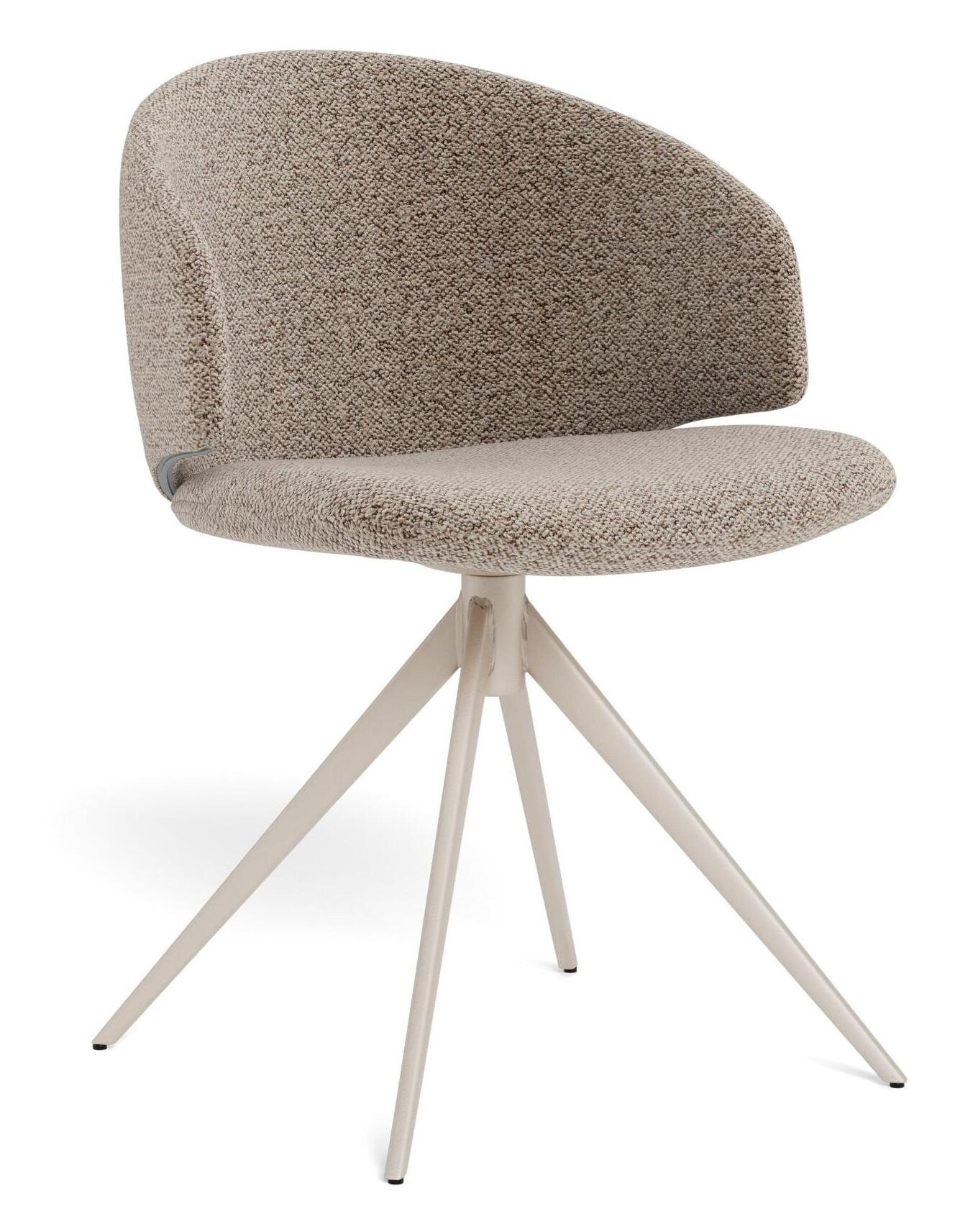 Bendt Draaibare Eetkamerstoel Layla Bouclé - Beige