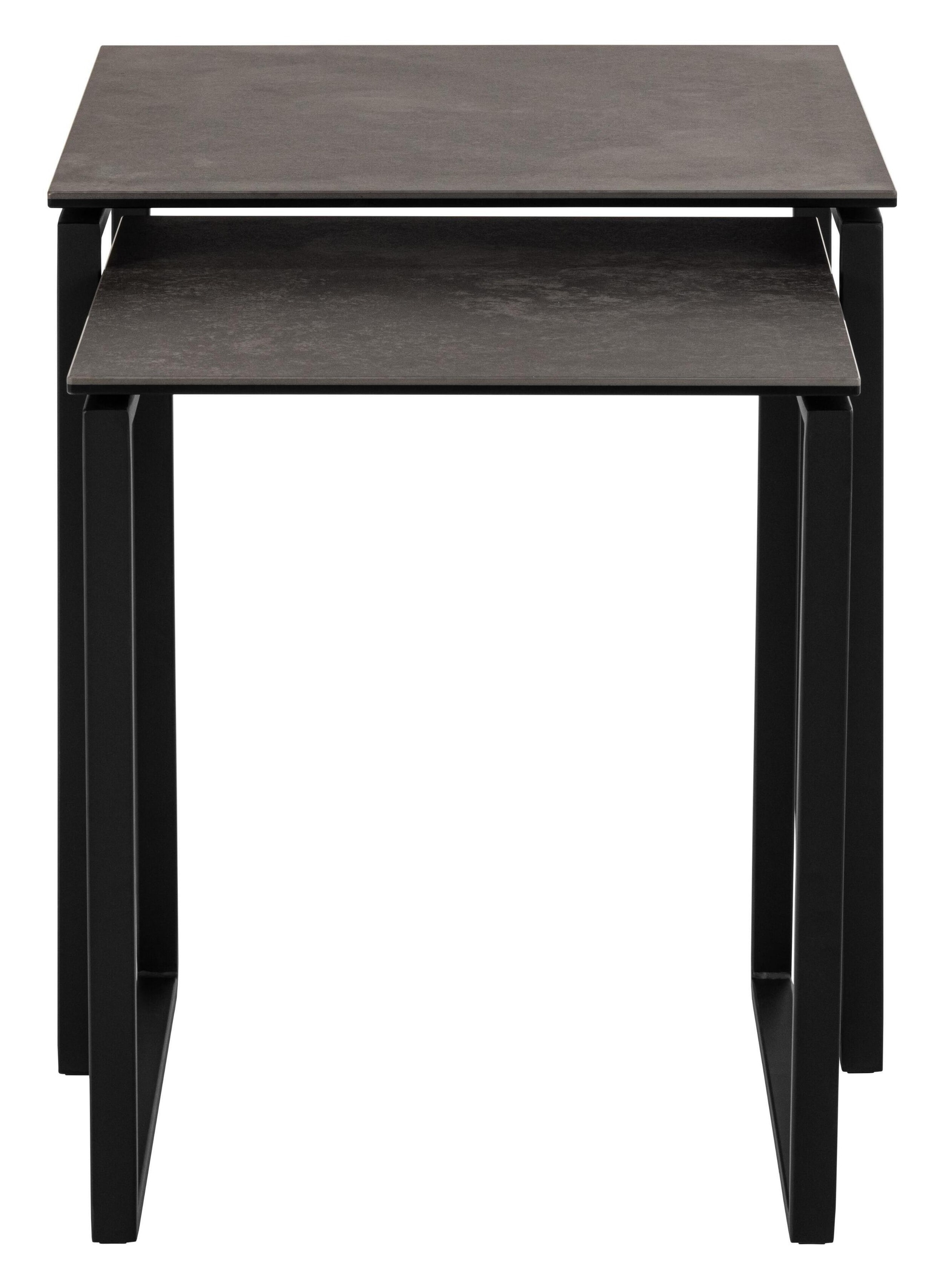 Bendt Salontafel 'Lone' Keramiek, Set van 2 stuks, kleur Zwart