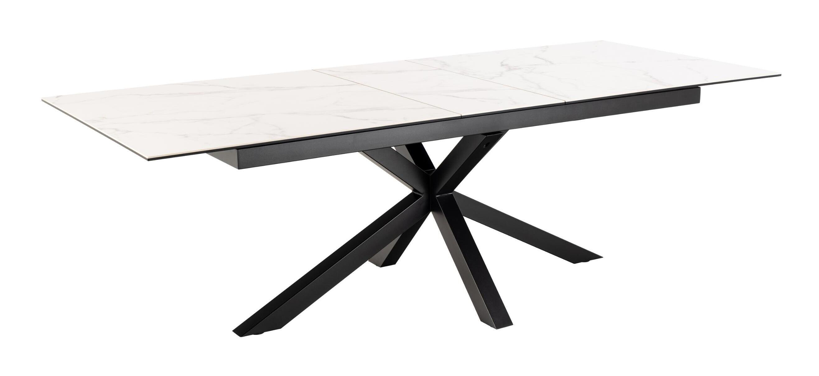 Bendt Uitschuifbare Eettafel 'Line' Keramiek, 200/240 x 100cm, kleur Wit