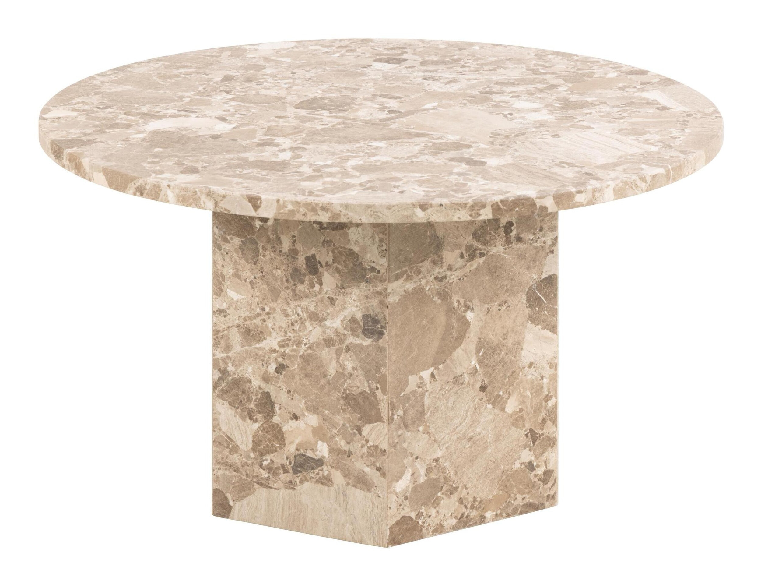 Bendt Ronde Salontafel 'Lasonya' Travertin, 80cm