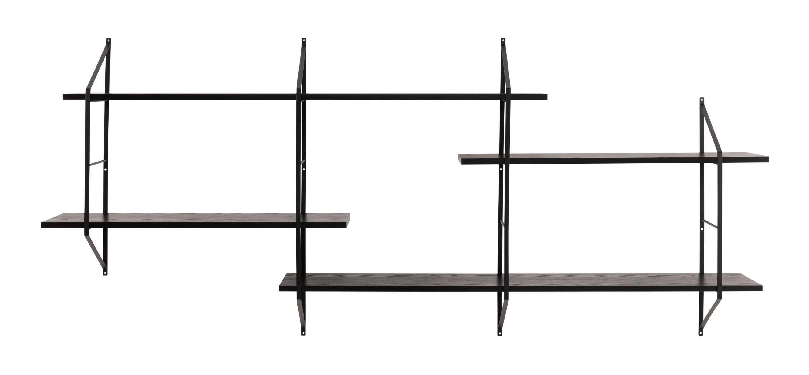 Bendt Wandrek 'Mie' metaal / hout 191 x 79cm, kleur zwart