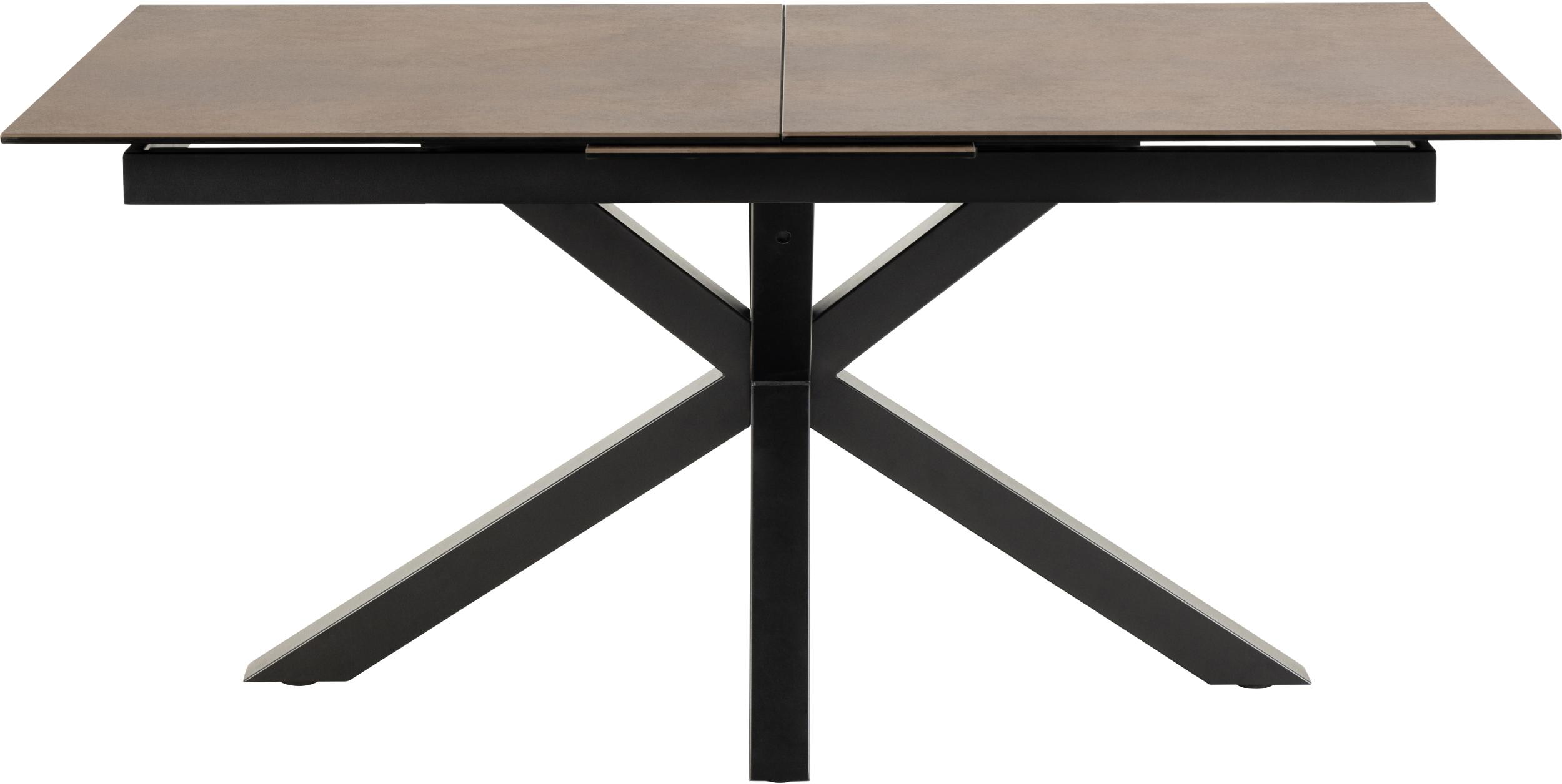 Bendt Uitschuifbare Eettafel 'Line' Keramiek, 168-210 x 90cm, kleur Bruin