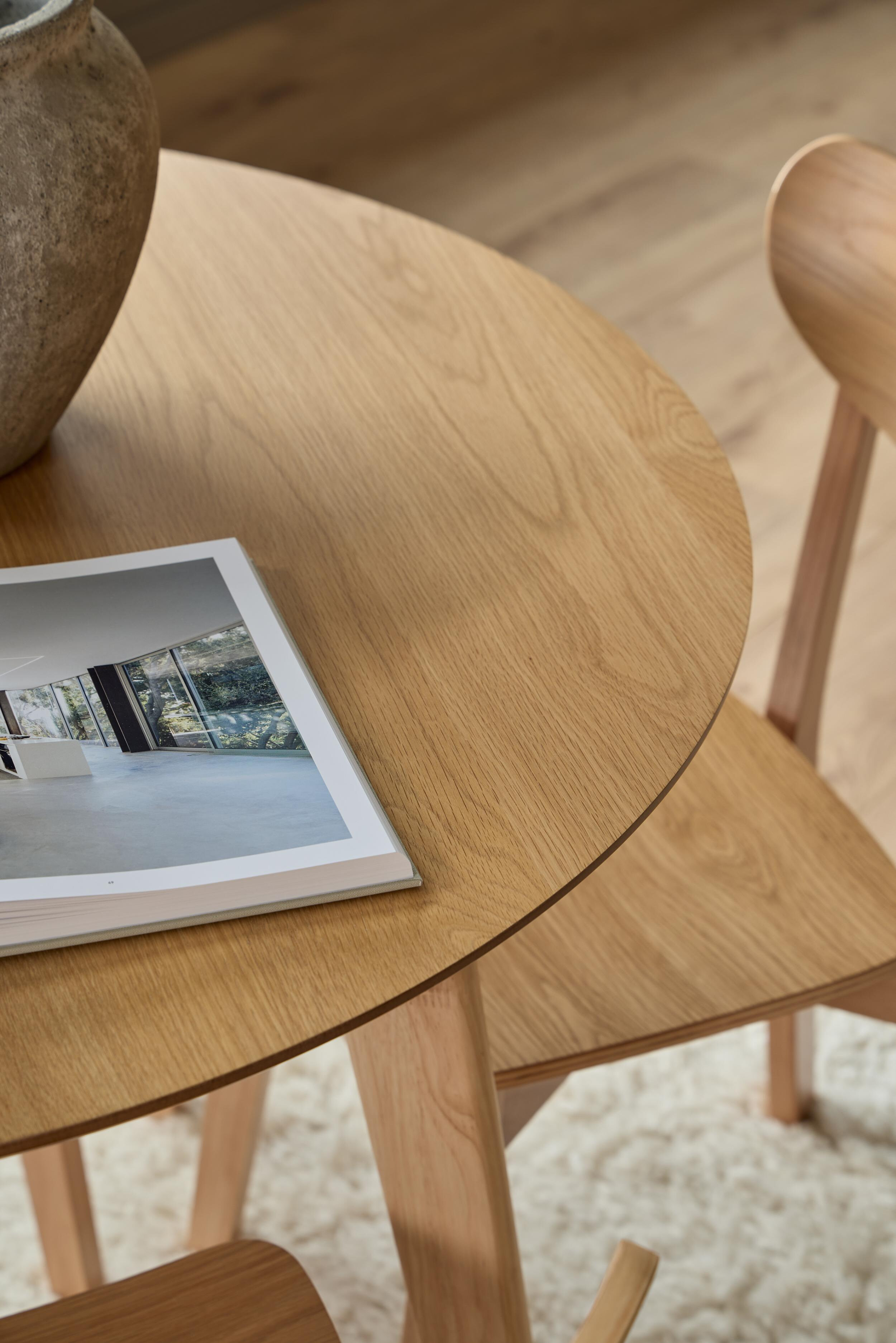 Bendt Ronde Eettafel 'Torkil' 105cm, kleur Naturel Eiken