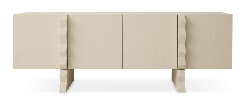 HKliving Dressoir Forma Sungkai hout, 160cm - Off White
