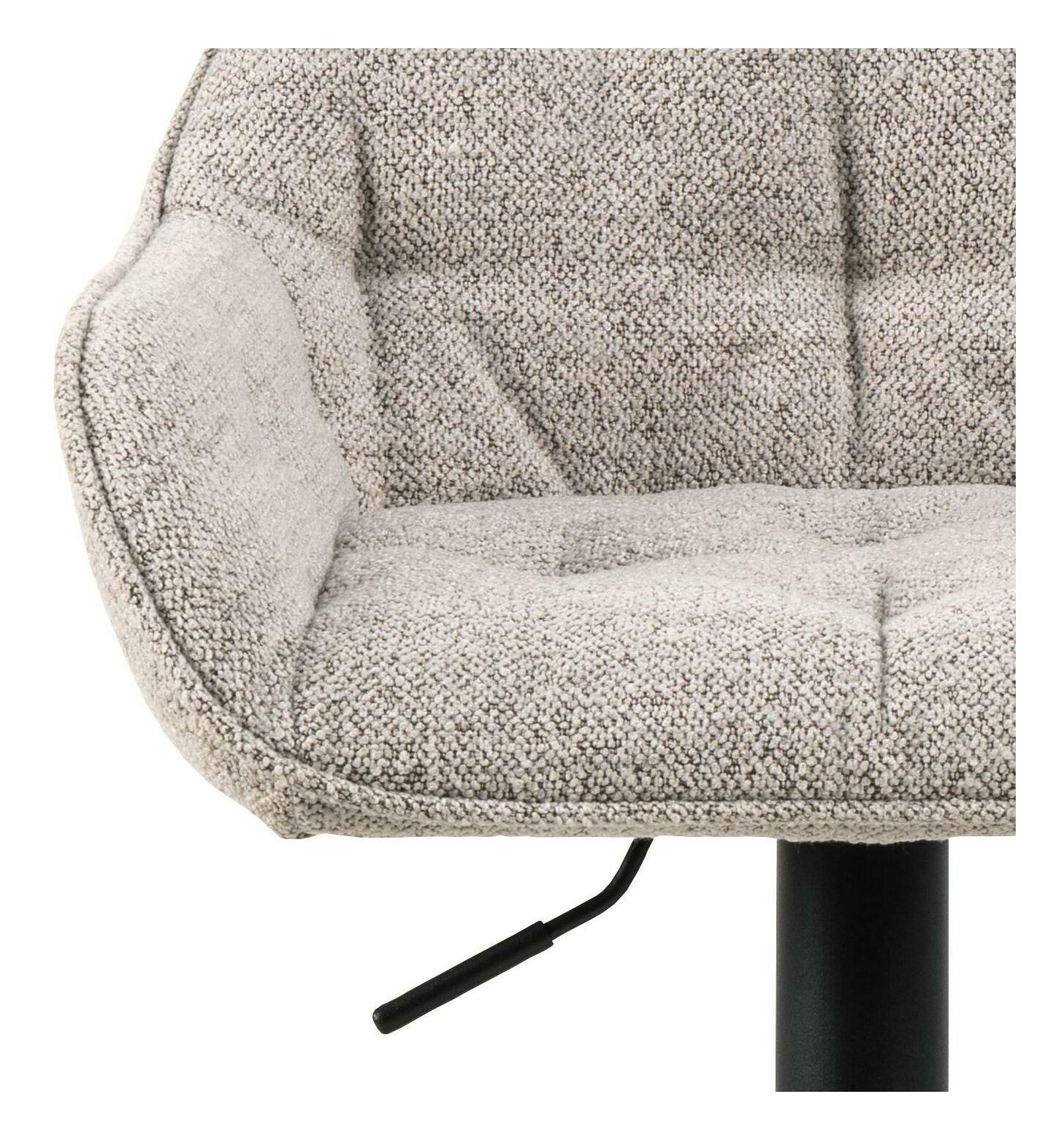 Bendt Draaibare Barkruk 'Loren' Bouclé, kleur Beige (zithoogte 63-84cm)