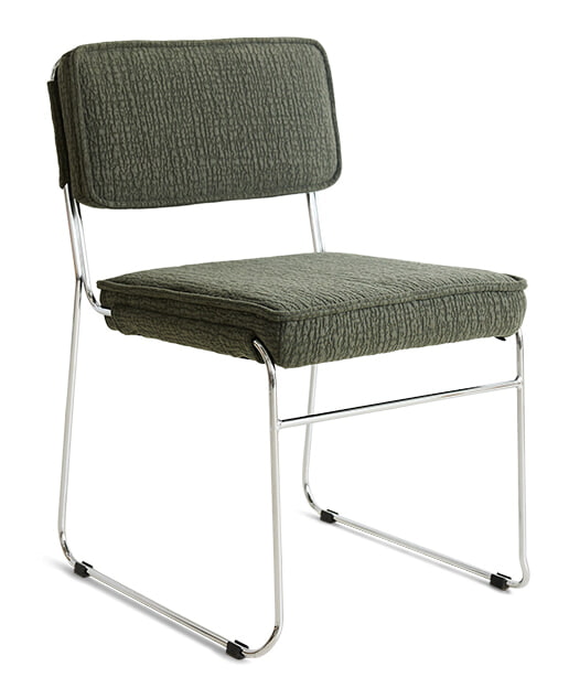 HKliving Eetkamerstoel Endless Edge-stof - Wild Olive
