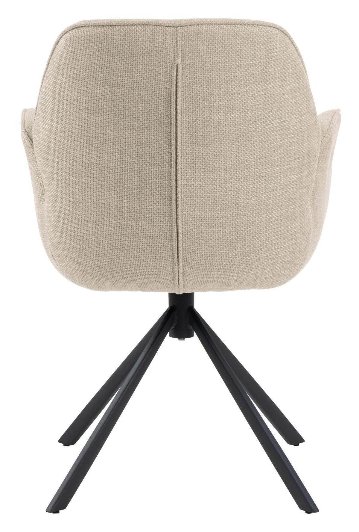 Bendt Draaibare Eetkamerstoel 'Chandler' Stof, kleur Beige