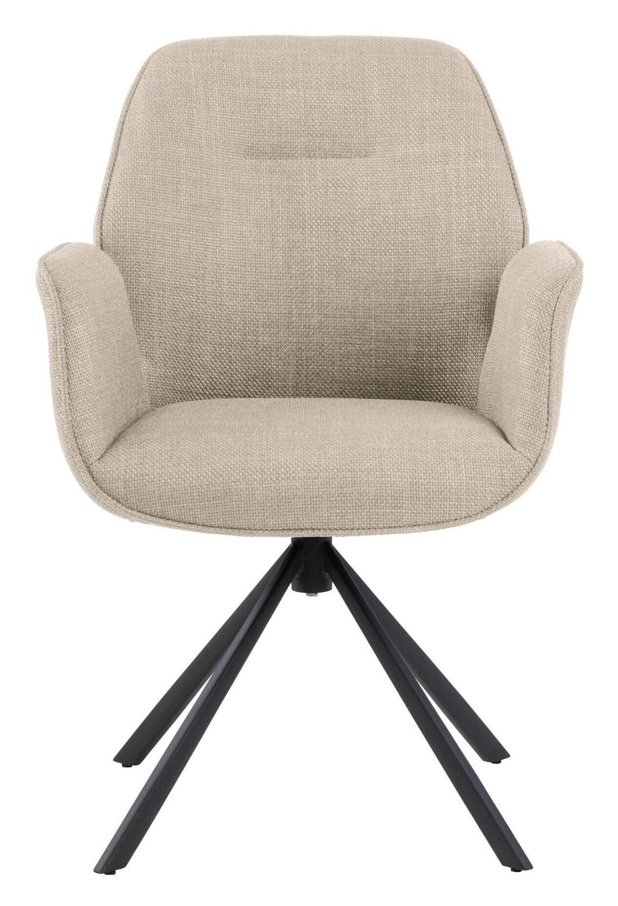 Bendt Draaibare Eetkamerstoel 'Chandler' Stof, kleur Beige