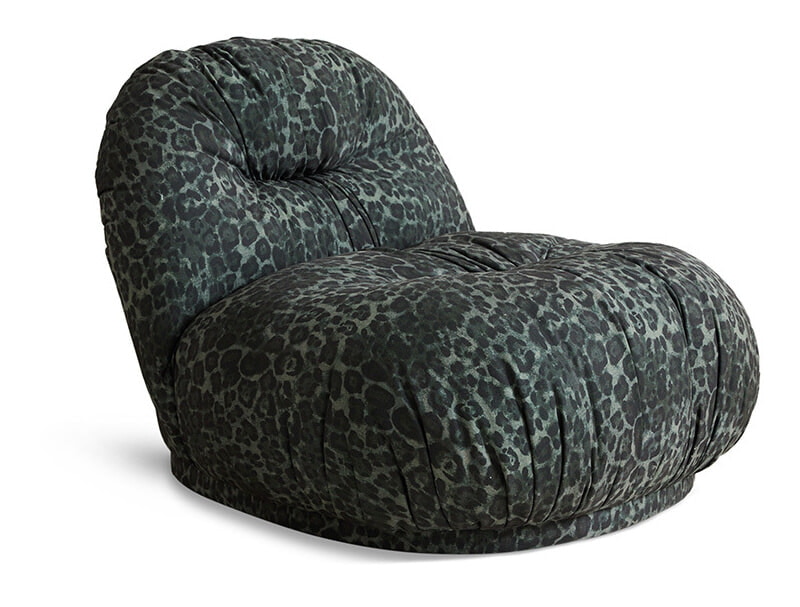 HKliving Fauteuil Meloa Panterprint - Groen
