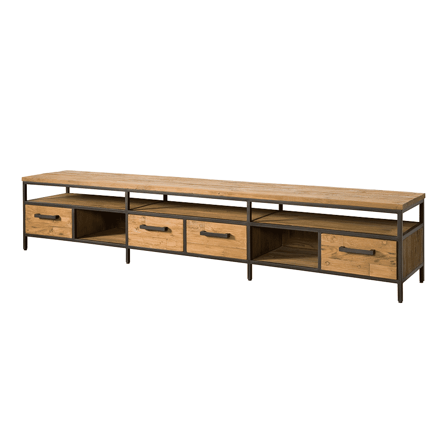 Tower Living Tv-meubel 'Livorno' Teak, 240cm Tower Living Tv-meubel 'Livorno' Teak, 240cm