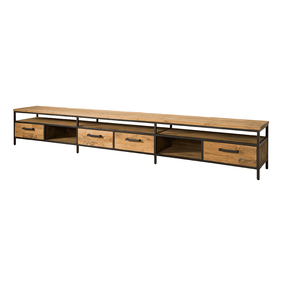 Tower Living Tv-meubel 'Livorno' Teak, 300cm Tower Living Tv-meubel 'Livorno' Teak, 300cm