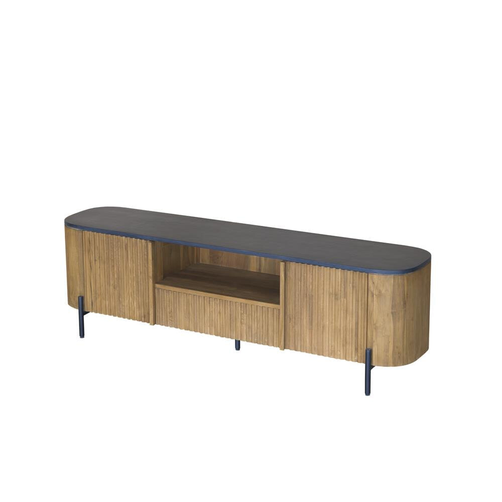 Tower Living TV-meubel 'Palazzo' Teakhout en mineraal stucwerk