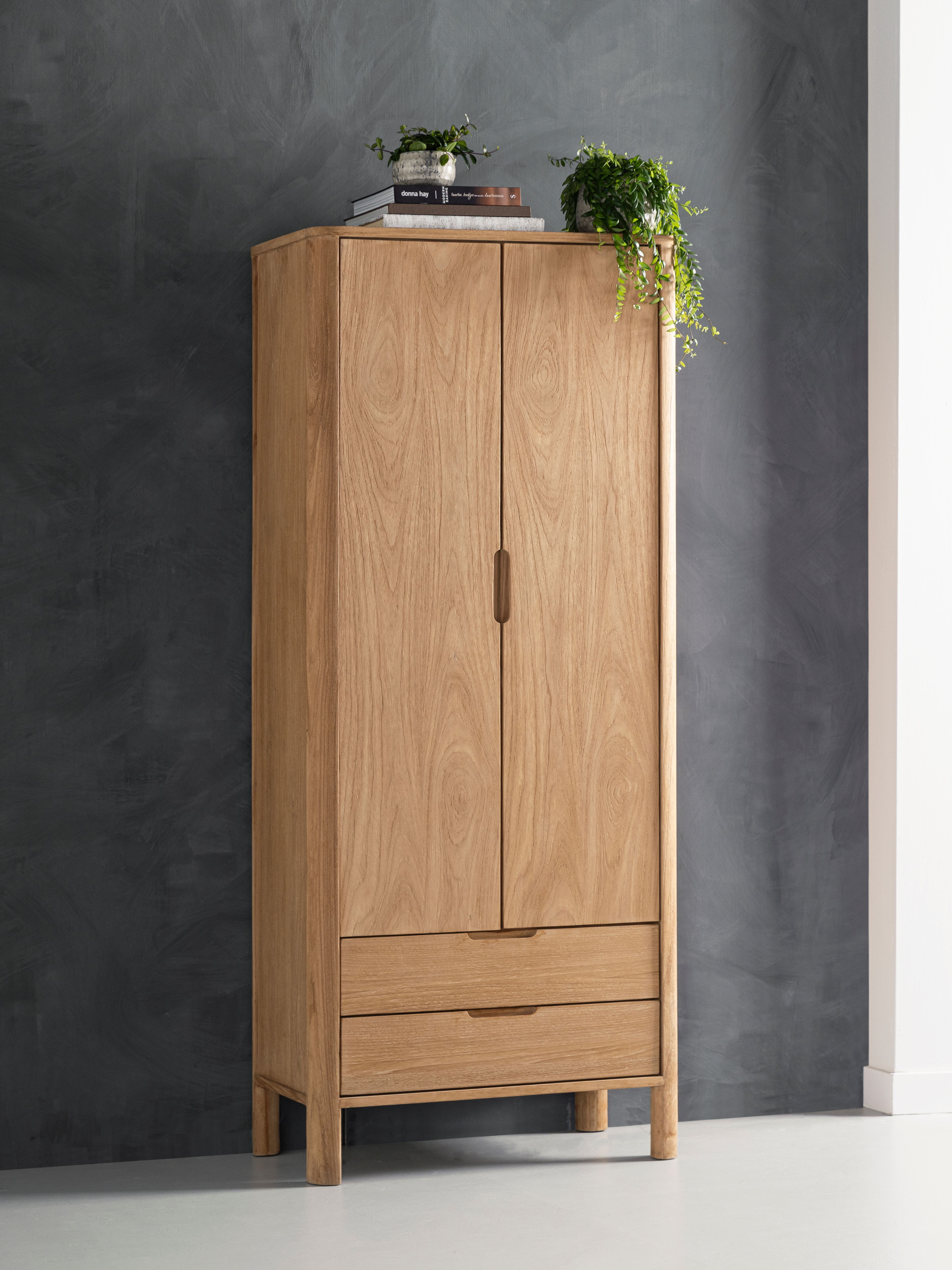 DTP Home Opbergkast 'Forte' Teakhout, 190 x 80cm