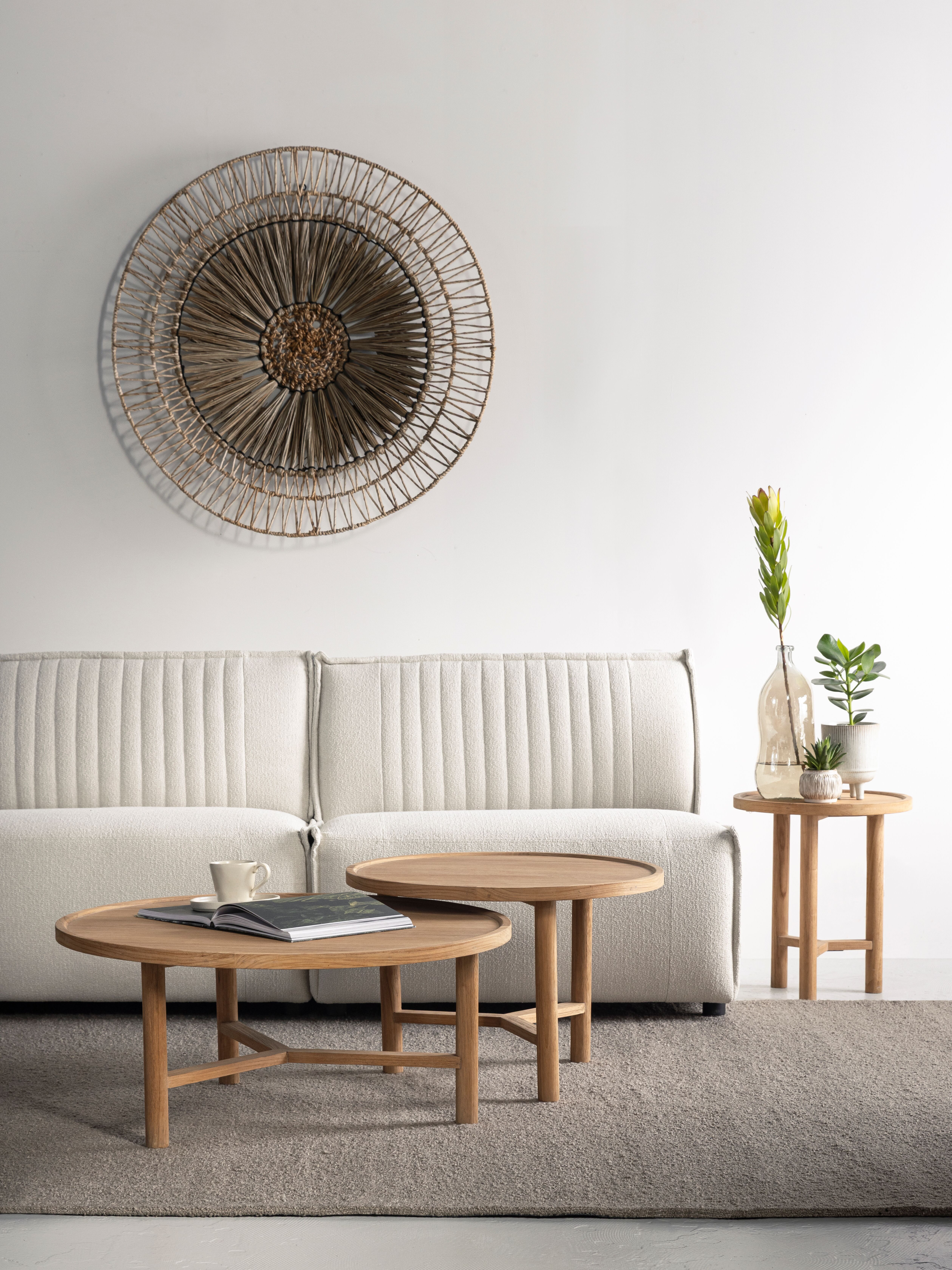 DTP Home Ronde Bijzettafel 'Forte' Teakhout, 40cm