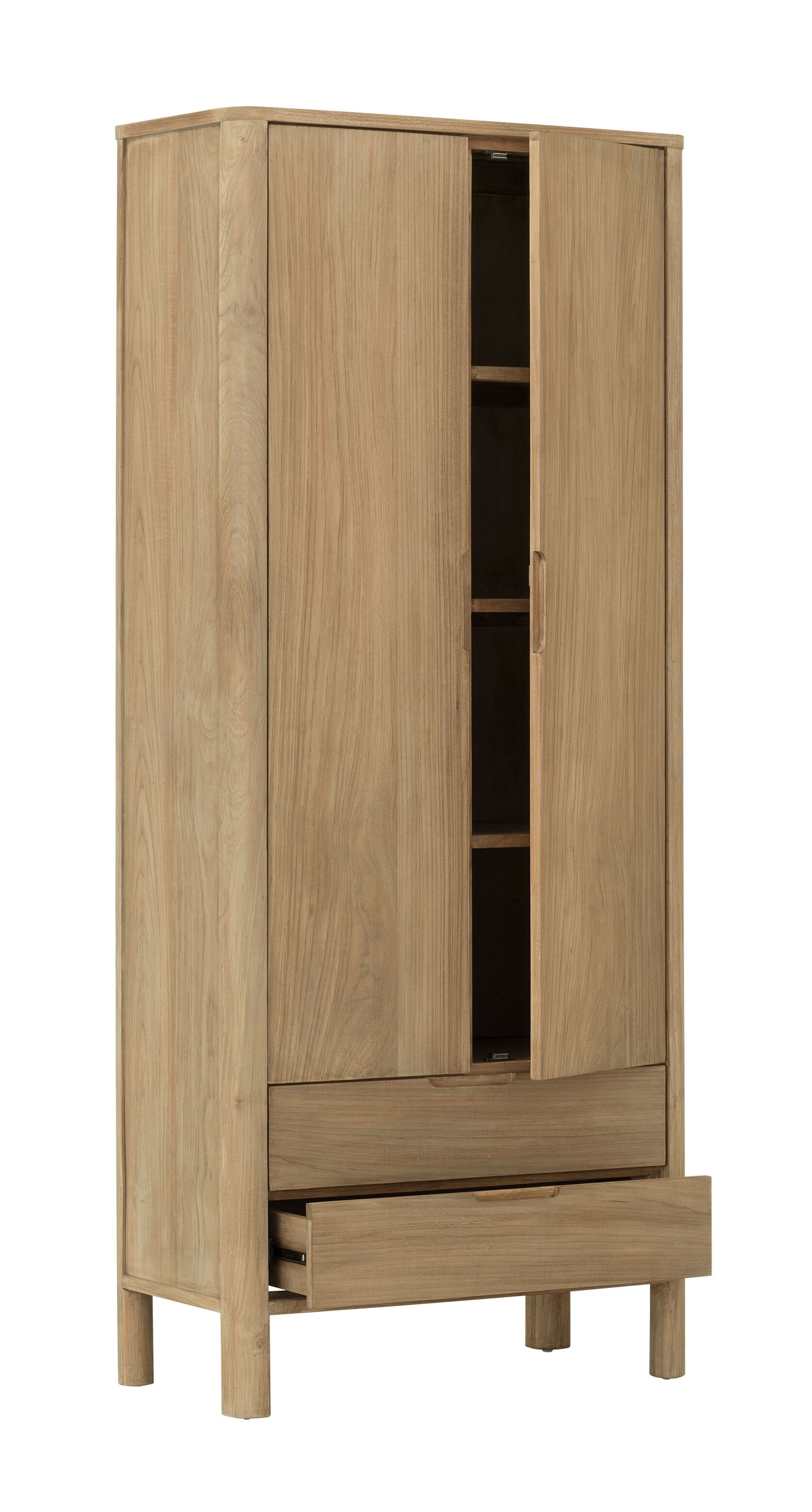 DTP Home Opbergkast 'Forte' Teakhout, 190 x 80cm