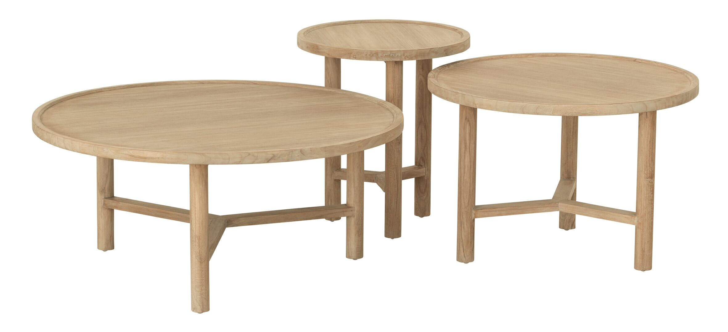 DTP Home Ronde Bijzettafel 'Forte' Teakhout, 40cm