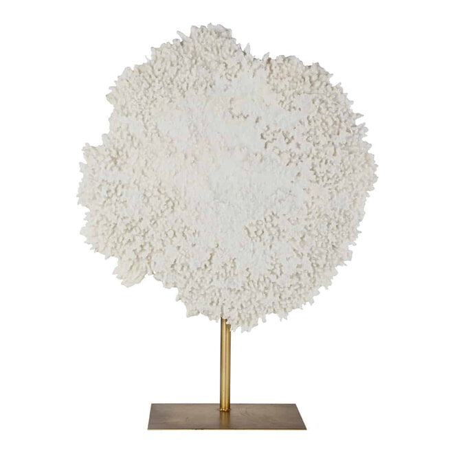 Richmond Ornament 'Ayla' Faux koraal op standaard, kleur wit