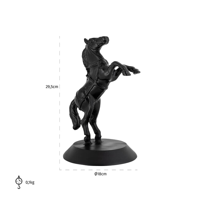 Richmond Decoratie 'Blindjai' Steigerend paard, kleur Zwart (per stuk)