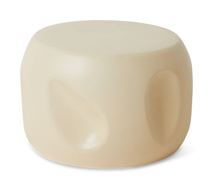HKliving Ronde Bijzettafel Currents Keramiek, Ø50cm - Crème