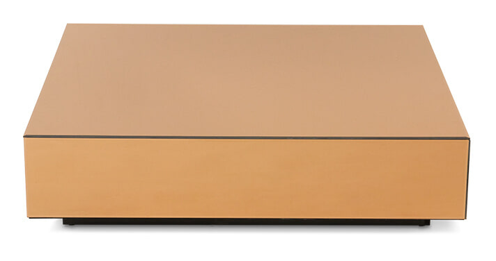 HKliving Salontafel Mirror Glas, 80 x 55cm - Smokey Brown